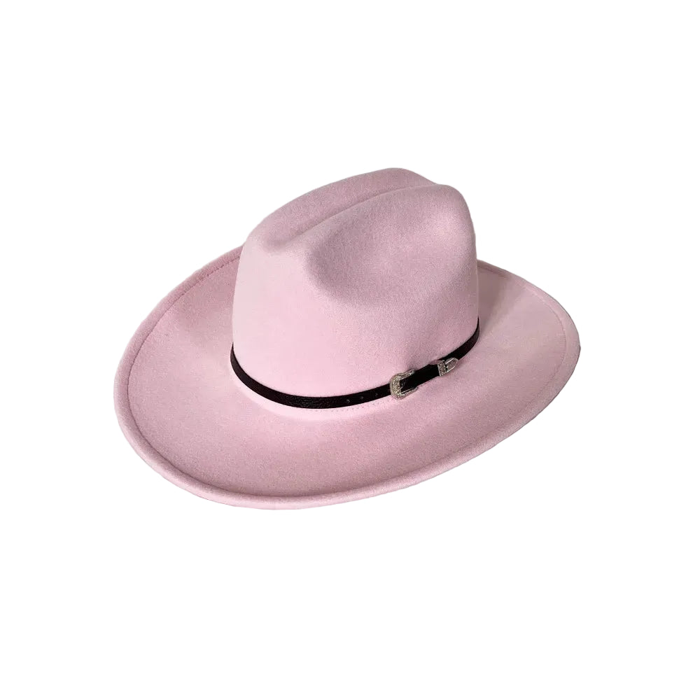 Chapéu Cowboy Vintage Unissex – Aba Larga de Couro