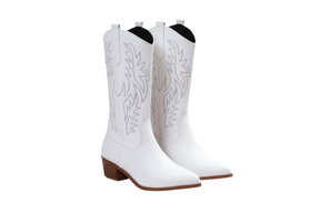 Bota Cowboy Feminina Western Vintage com Salto Grosso