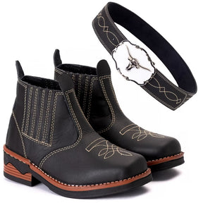 Bota Country Infantil Com Cinto De Brinde