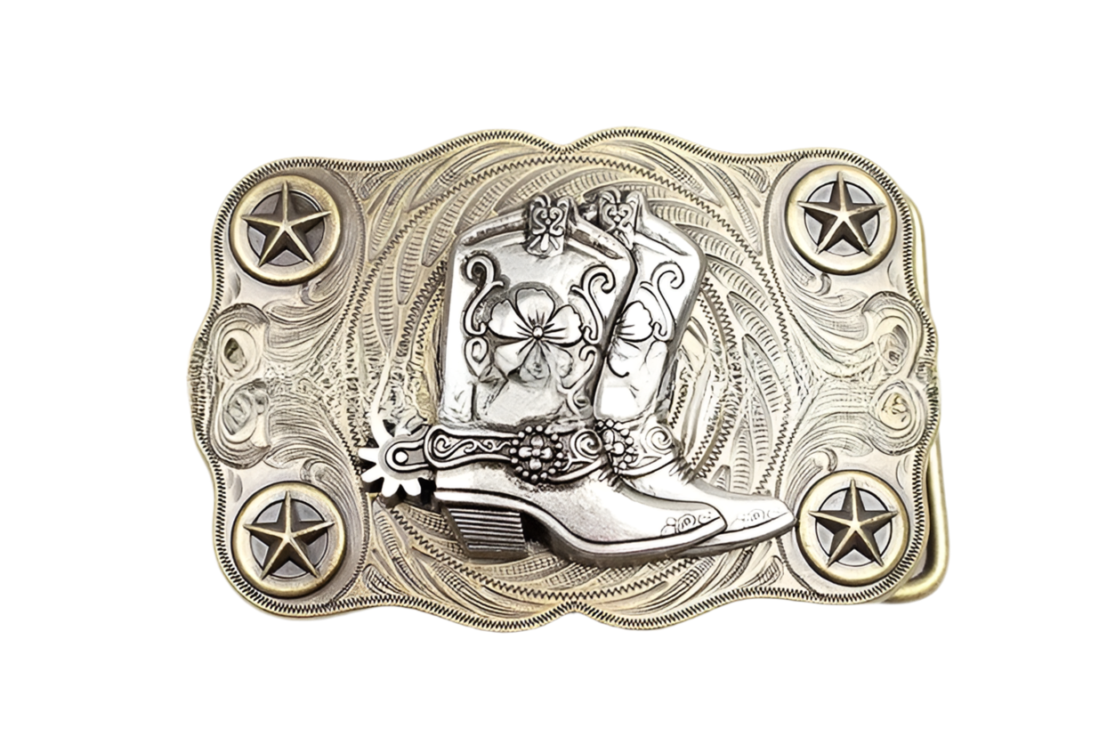 Fivela Western Cowboy Retangular Unissex
