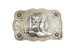 Fivela Western Cowboy Retangular Unissex