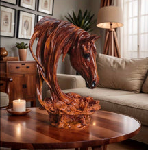 Escultura Cabeça de Cavalo em Resina