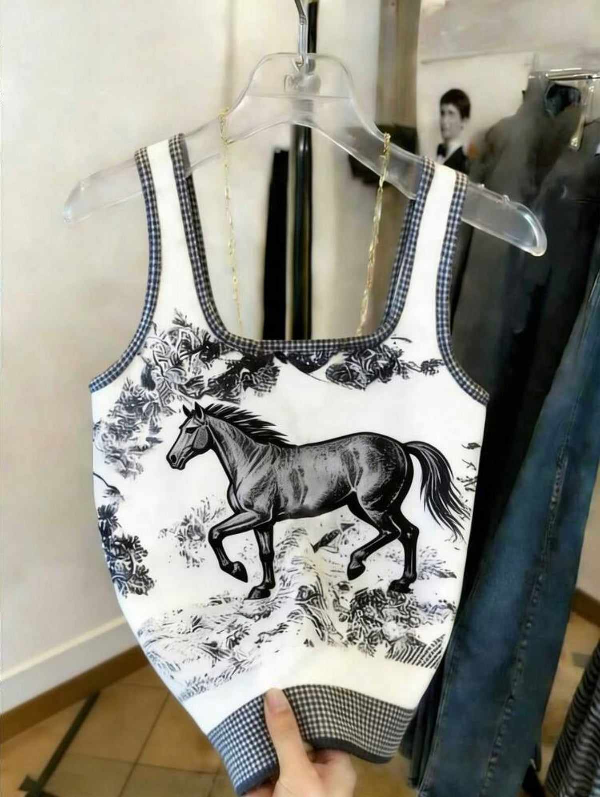 Topper Casual Estampa de Cavalo