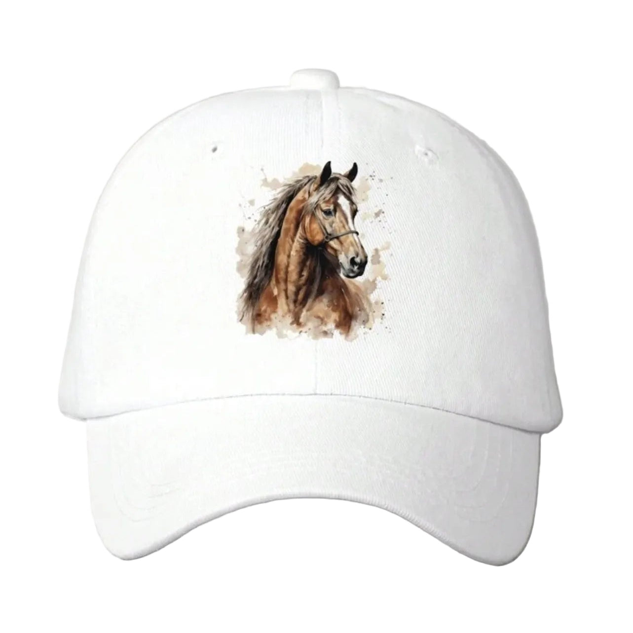 Boné Beisebol Ajustável com Estampa de Cavalo