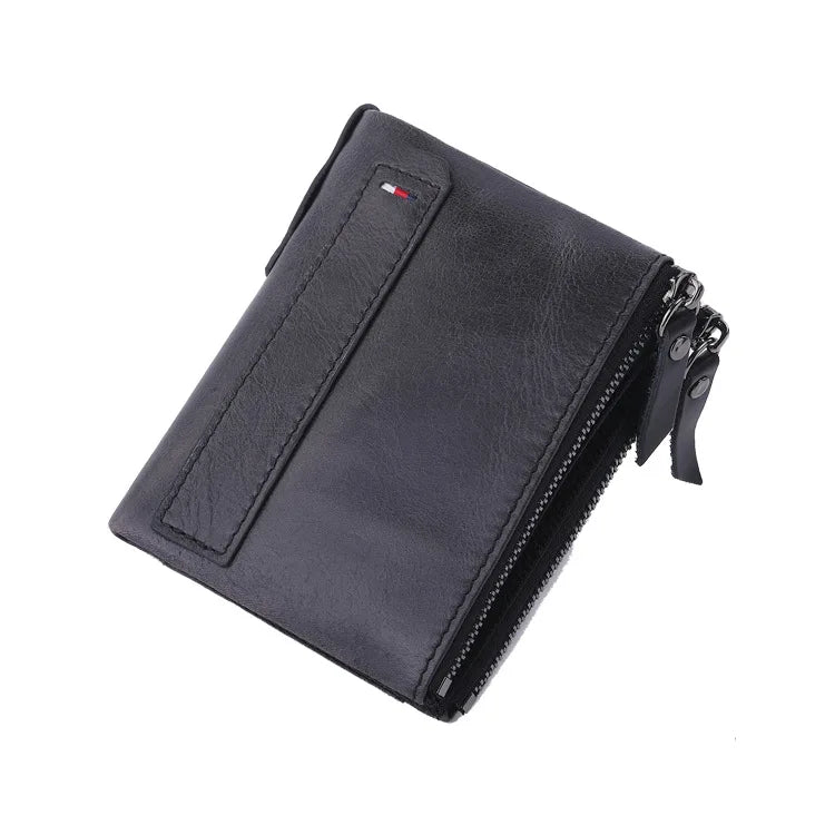 Carteira Masculina 100% Couro de Vaca Genuíno – Modelo Curto Porta-Cartões de Alta Qualidade