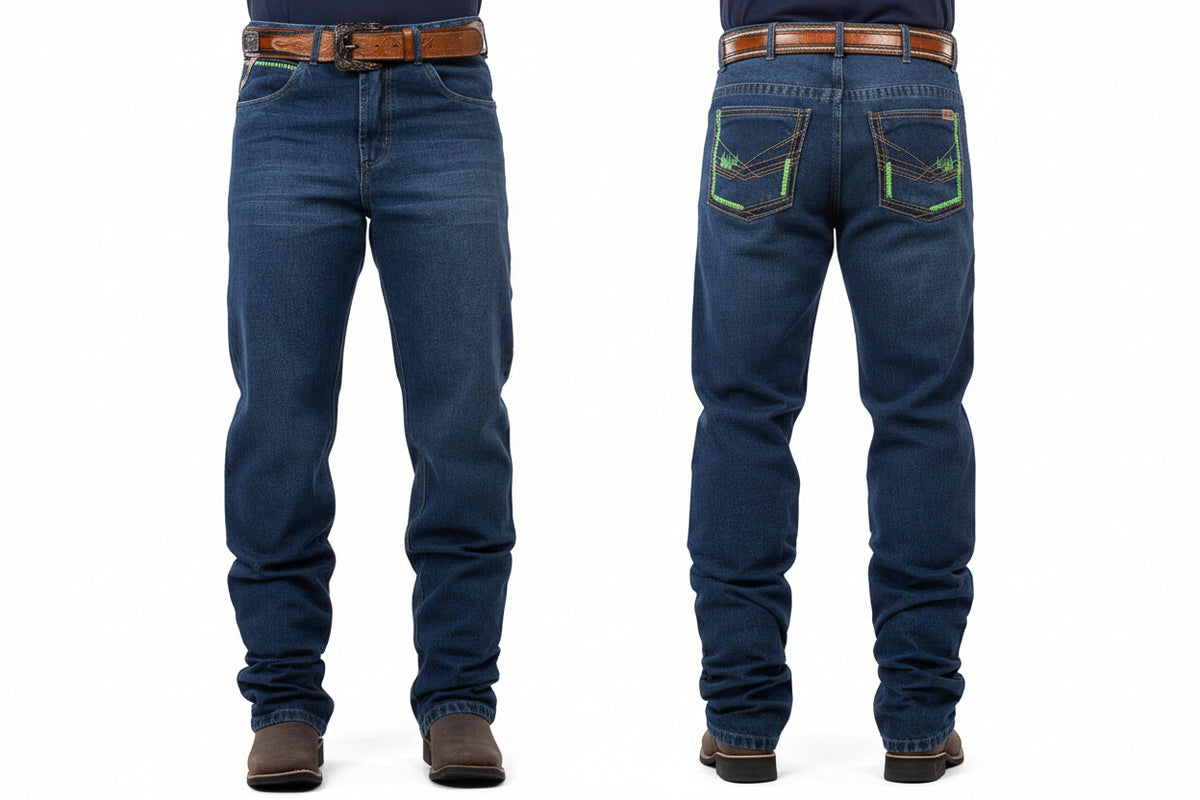 Calça Jeans Masculino - Estilo Western