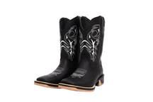 Bota Texana Unissex em Couro Bico Quadrado Sola Jump