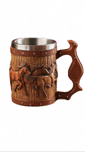 Caneca Térmica Design Cavalo em Alto Relevo