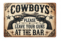 Placa Decorativa Western de Metal