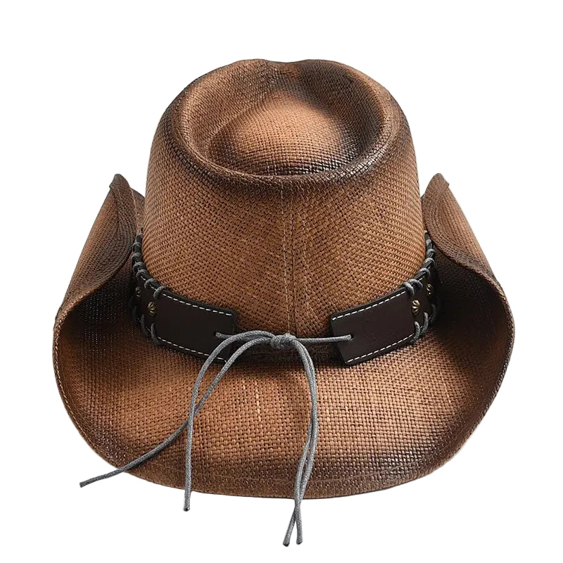 Chapéu Western Boho Marrom Envelhecido