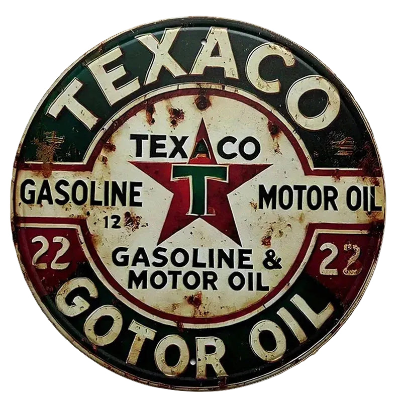 Placa Decorativa Vintage Texaco