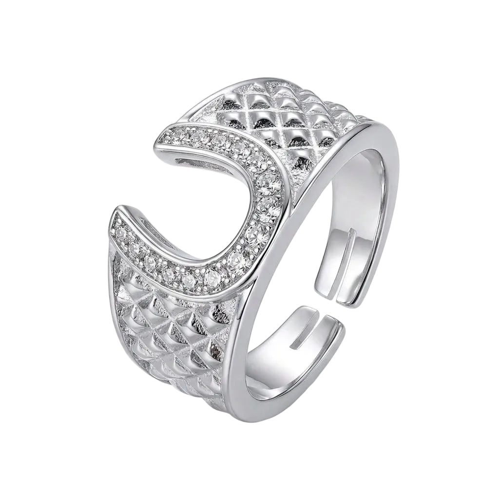 Anel Feminino Ferradura Brilhante