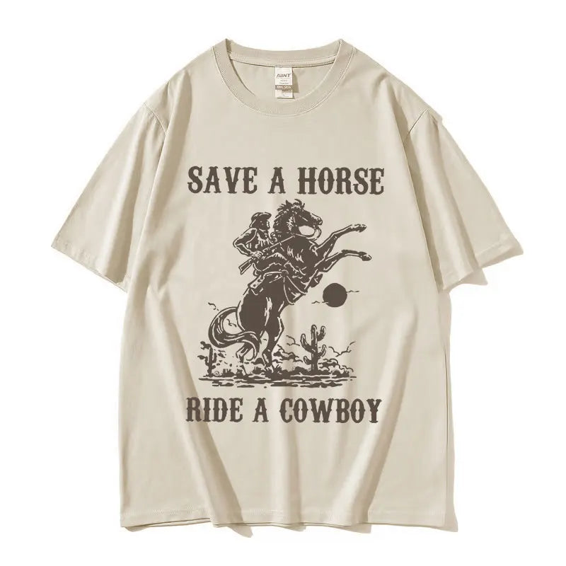 Camiseta Unissex Com Estampa De Vaqueiro