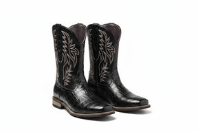 Bota Cowboy Cano Alto Couro de Crocodilo