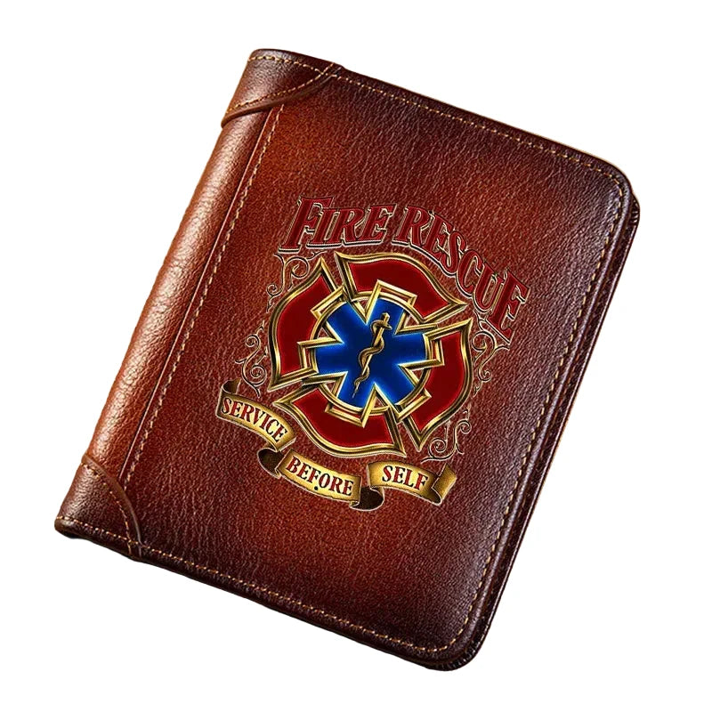 Carteira Masculina em Couro Genuíno - Fire Rescue