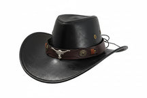 Chapéu Cowboy Western Vintage Unissex em Couro Sintético