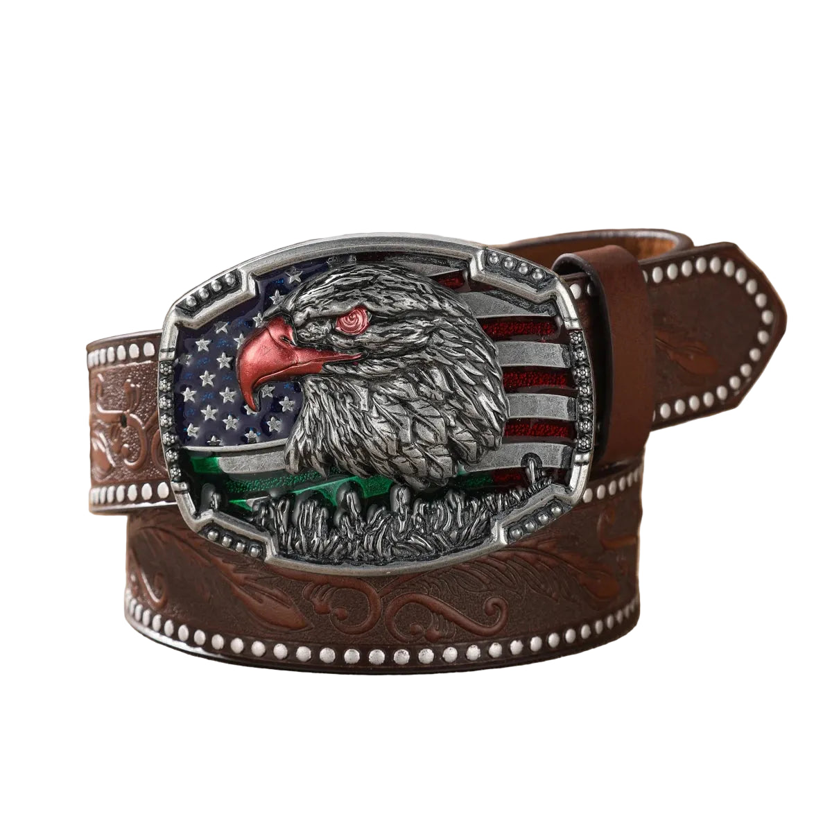 Cinto Cowboy Ocidental Fivela Águia Americana