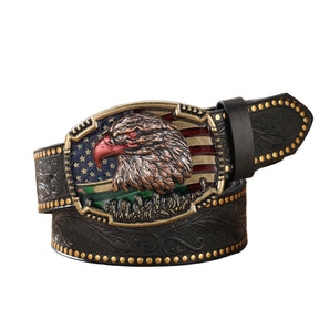 Cinto Cowboy Ocidental Fivela Águia Americana