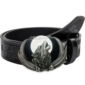 Cinto Cowboy Fivela Lobo 3D