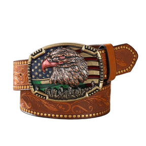 Cinto Cowboy Ocidental Fivela Águia Americana