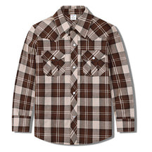 Camisa Xadrez Infantil Manga Longa em Algodão