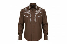 Camisa Masculina Cowboy Preta Manga Longa – Padrão Tribal
