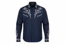 Camisa Masculina Cowboy Preta Manga Longa – Padrão Tribal
