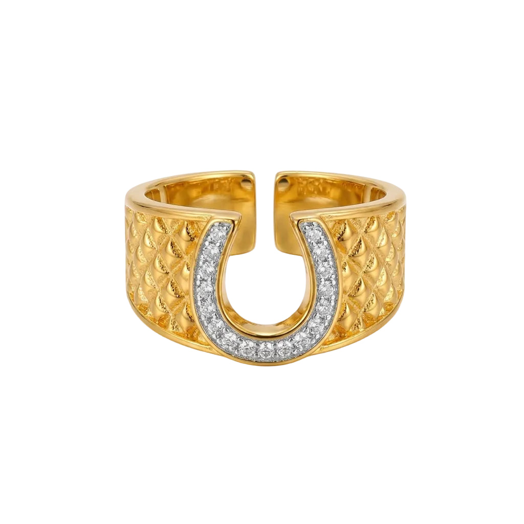 Anel Feminino Ferradura Brilhante