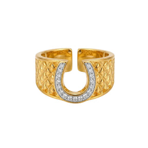 Anel Feminino Ferradura Brilhante