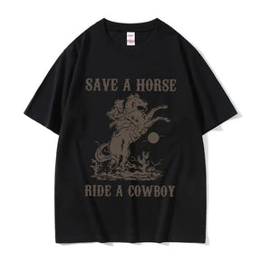 Camiseta Unissex Com Estampa De Vaqueiro