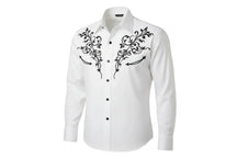 Camisa Masculina Cowboy Preta Manga Longa – Padrão Tribal