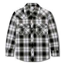Camisa Xadrez Infantil Manga Longa em Algodão