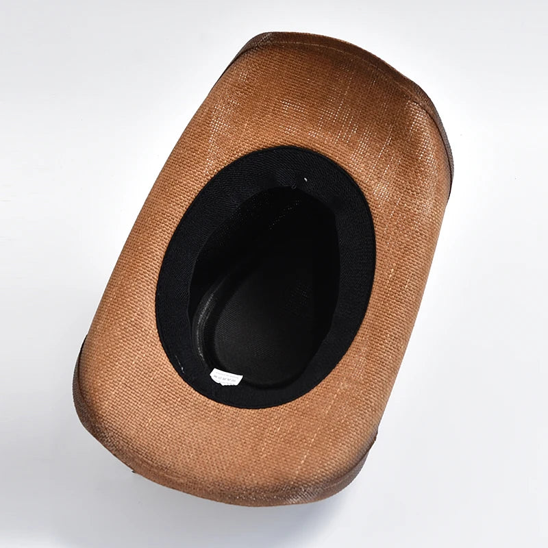 Chapéu Western Boho Marrom Envelhecido