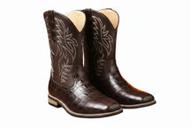 Bota Cowboy Cano Alto Couro de Crocodilo