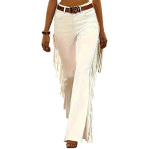 Calça Flare Estilo Western com Franjas