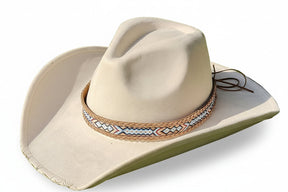 Chapéu Cowboy Fedora em Camurça Unissex – Aba Larga