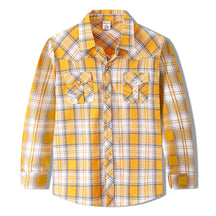 Camisa Xadrez Infantil Manga Longa em Algodão