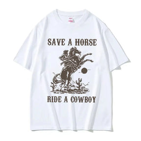 Camiseta Unissex Com Estampa De Vaqueiro