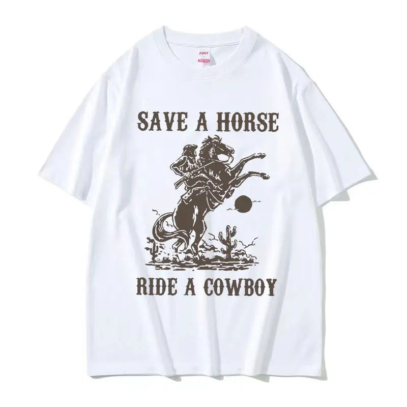 Camiseta Unissex Com Estampa De Vaqueiro