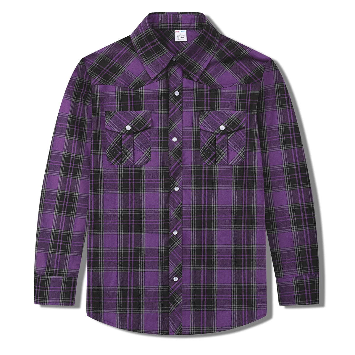 Camisa Xadrez Infantil Manga Longa em Algodão