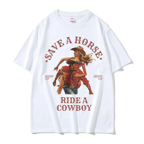 Camiseta Casal Cowboy Vintage