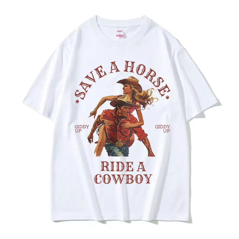 Camiseta Casal Cowboy Vintage