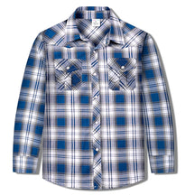 Camisa Xadrez Infantil Manga Longa em Algodão