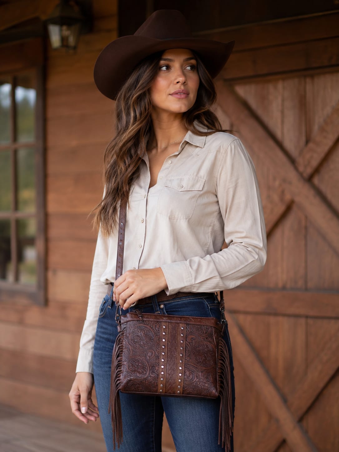 Bolsa Crossbody com Borla Boêmia Exótica