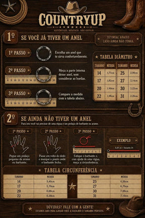 Anel Western Ferradura Estilizada